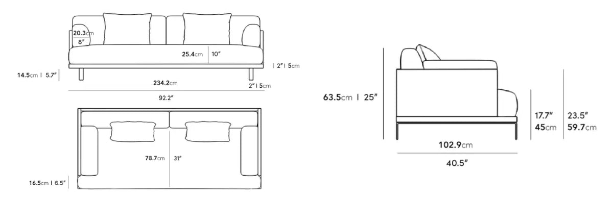 Product dimensions